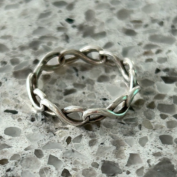 Tiffany & Co Silver Infinity Narrow Band Ring - Picture 4 of 11